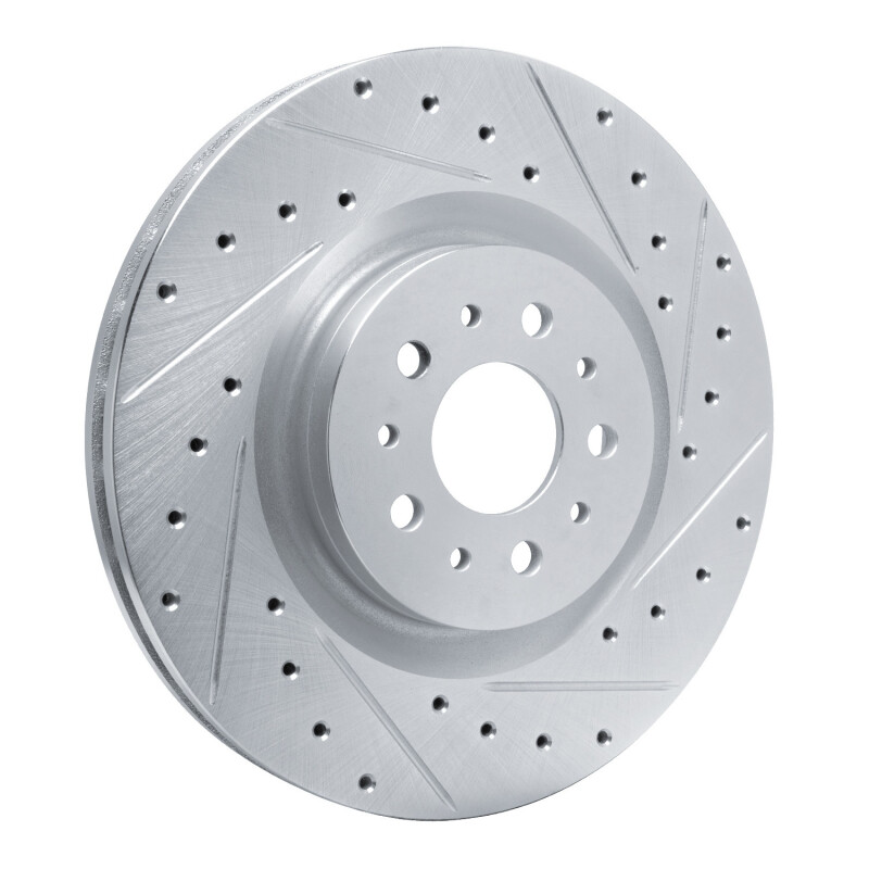 Ram Promaster City Brake Rotor (1) - Front Right - R1 Concepts - Drilled & Slotted - Silver - `15-`22